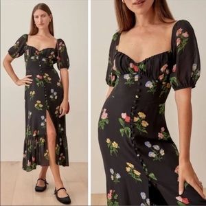 NWT Reformation Charlee Dress in Night Bloom Size 8